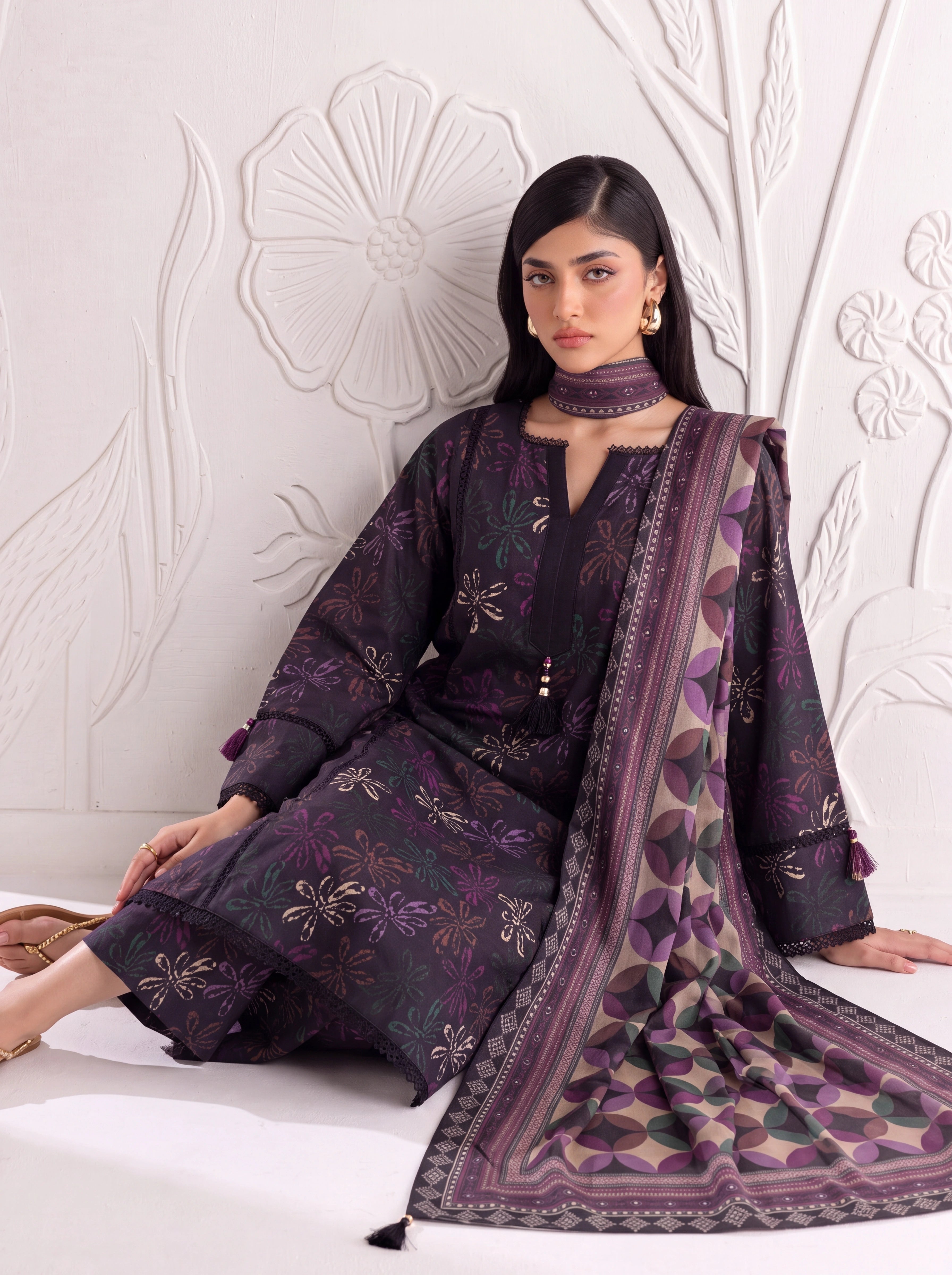 BAHAR 3 PIECE - PRINTED LAWN SUIT Unstitched 016