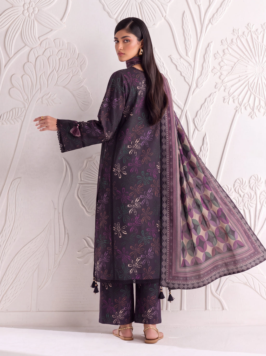 BAHAR 3 PIECE - PRINTED LAWN SUIT Unstitched 016