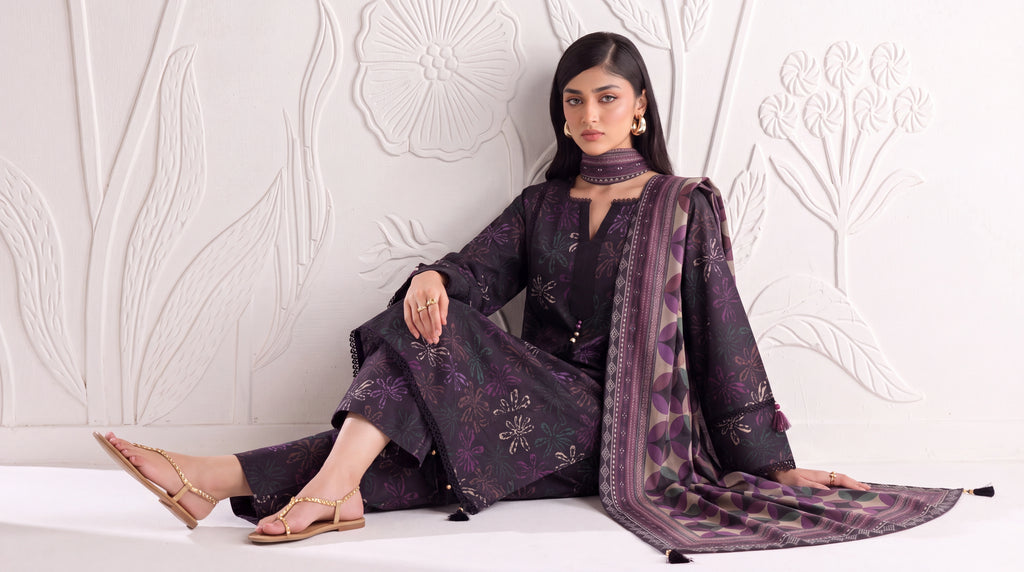 BAHAR 3 PIECE - PRINTED LAWN SUIT Unstitched 016