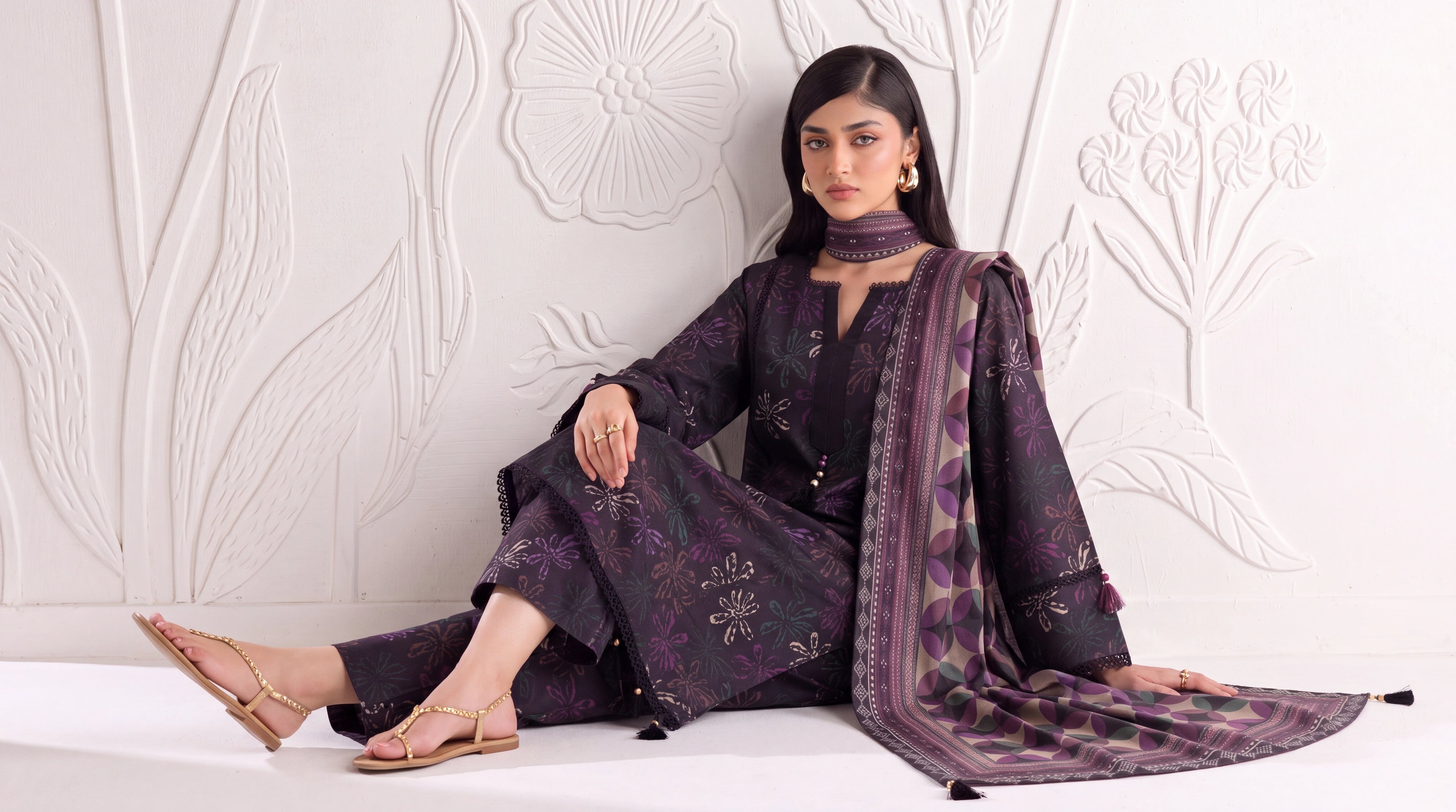 BAHAR 3 PIECE - PRINTED LAWN SUIT Unstitched 016