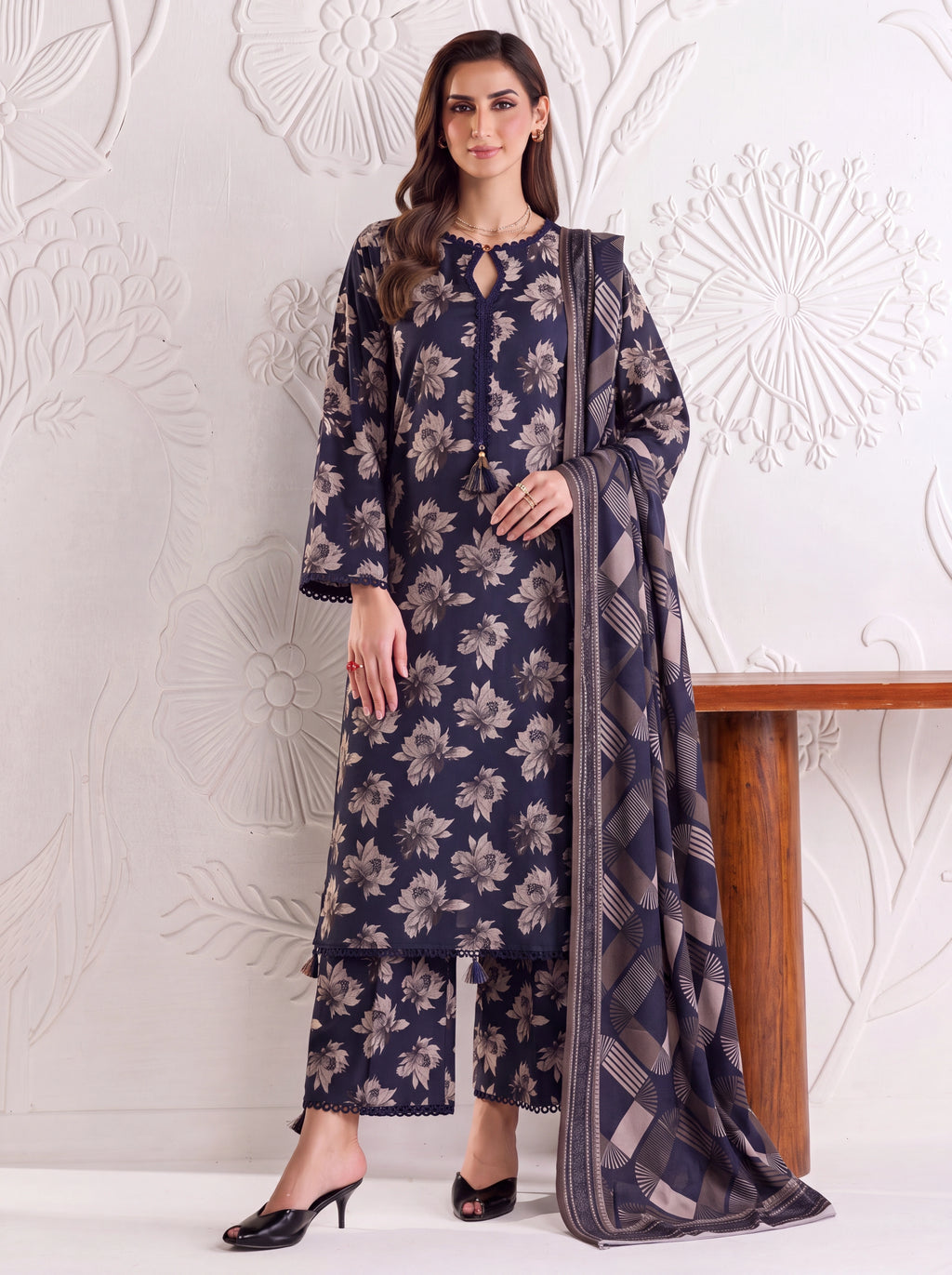 BAHAR 3 PIECE - PRINTED LAWN SUIT Unstitched 017