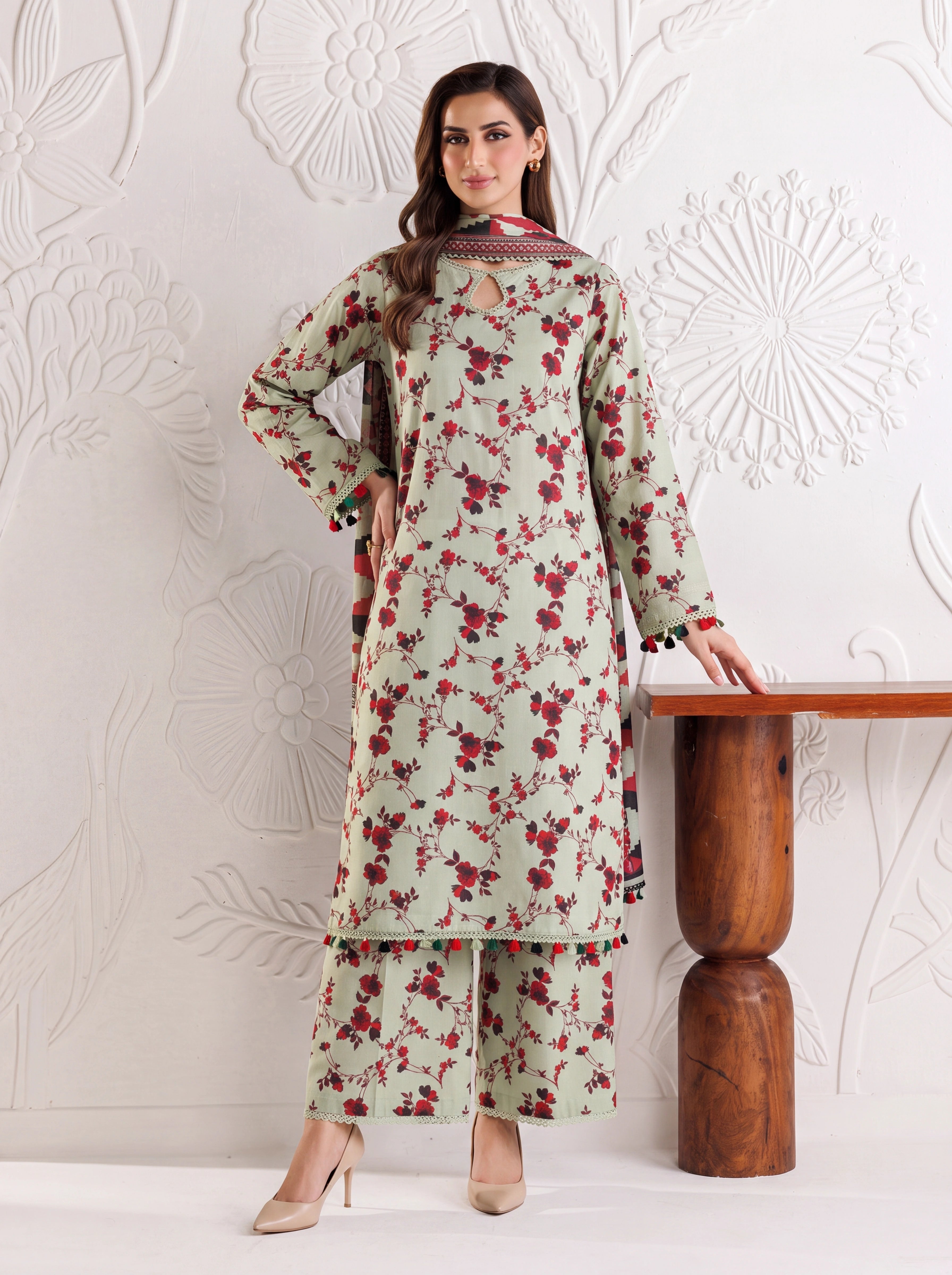 BAHAR 3 PIECE - PRINTED LAWN SUIT Unstitched 018