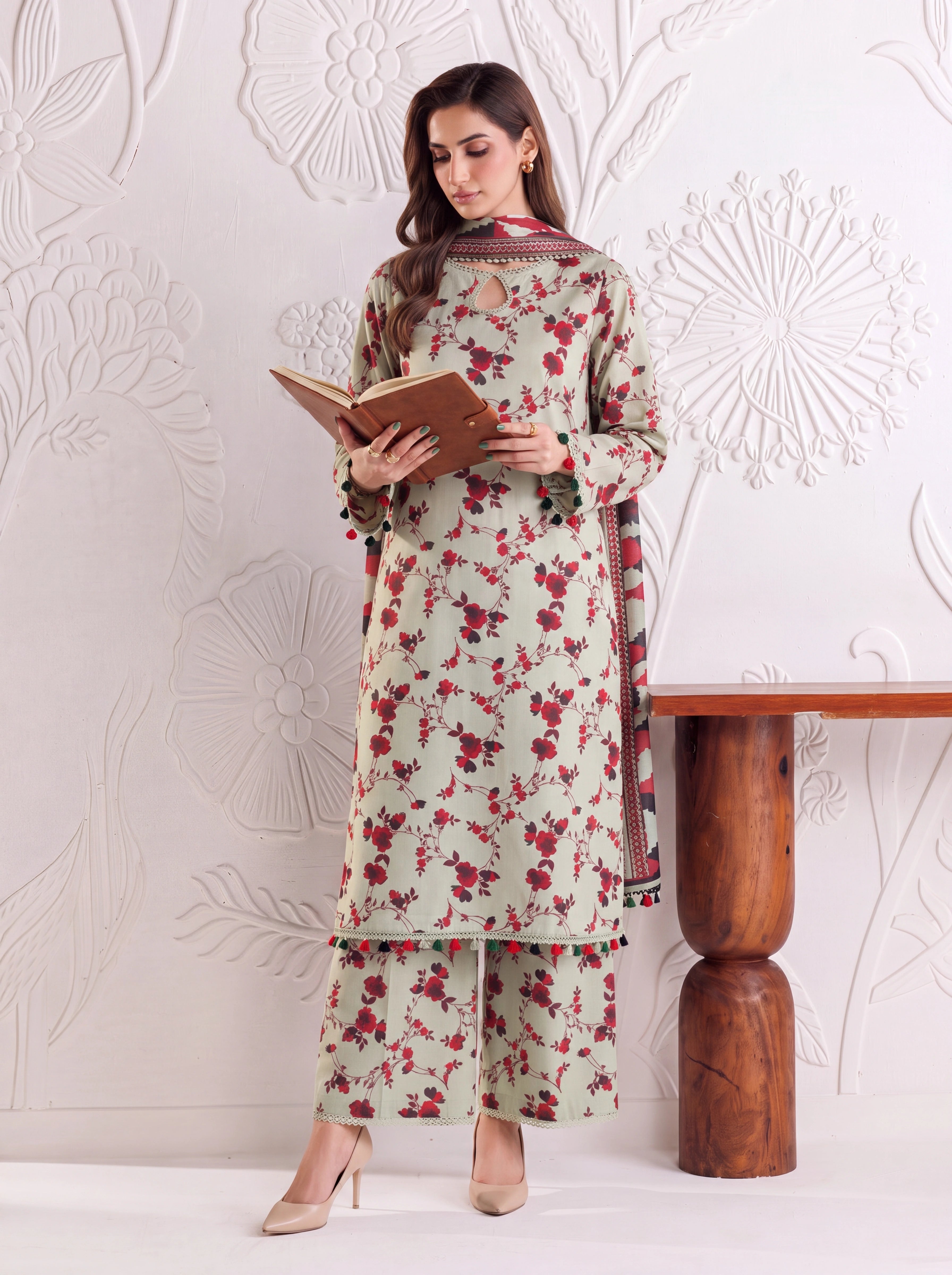 BAHAR 3 PIECE - PRINTED LAWN SUIT Unstitched 018