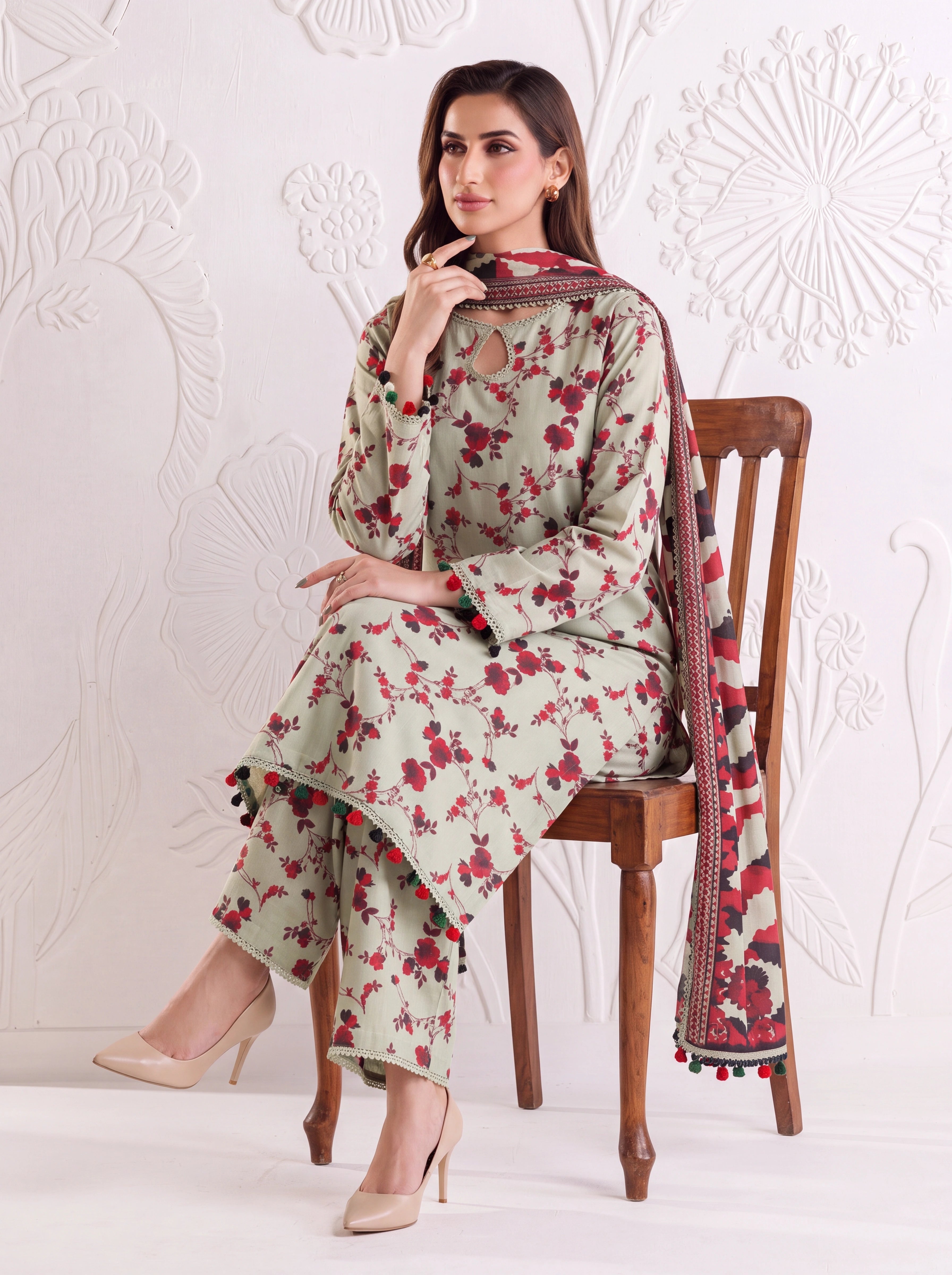 BAHAR 3 PIECE - PRINTED LAWN SUIT Unstitched 018