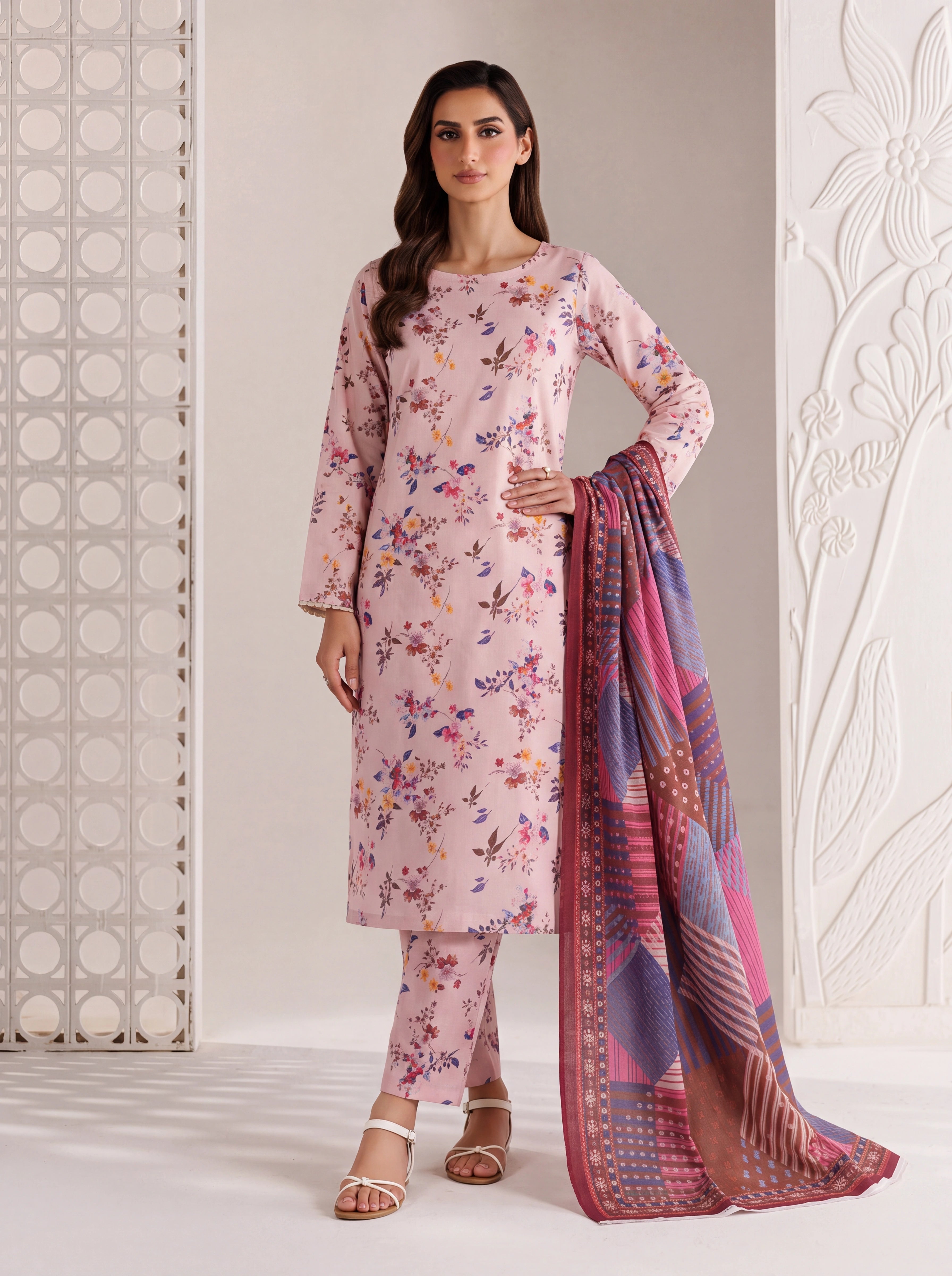 BAHAR 3 PIECE - PRINTED LAWN SUIT Unstitched 031