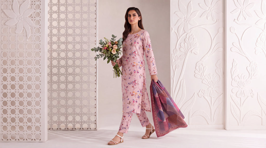 BAHAR 3 PIECE - PRINTED LAWN SUIT Unstitched 019