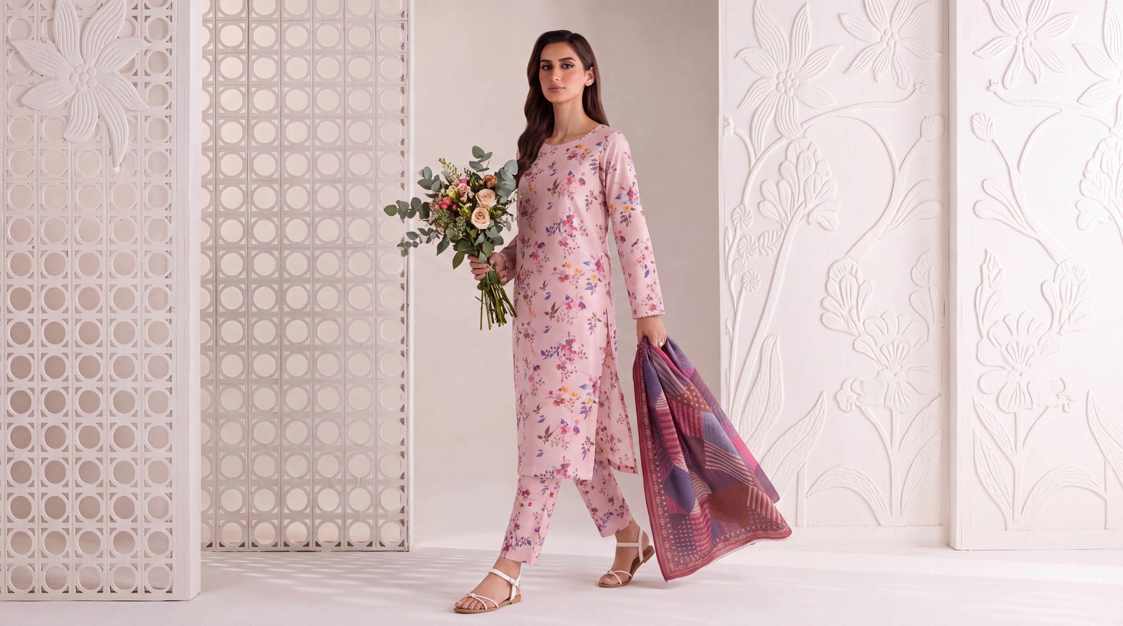 BAHAR 3 PIECE - PRINTED LAWN SUIT Unstitched 031
