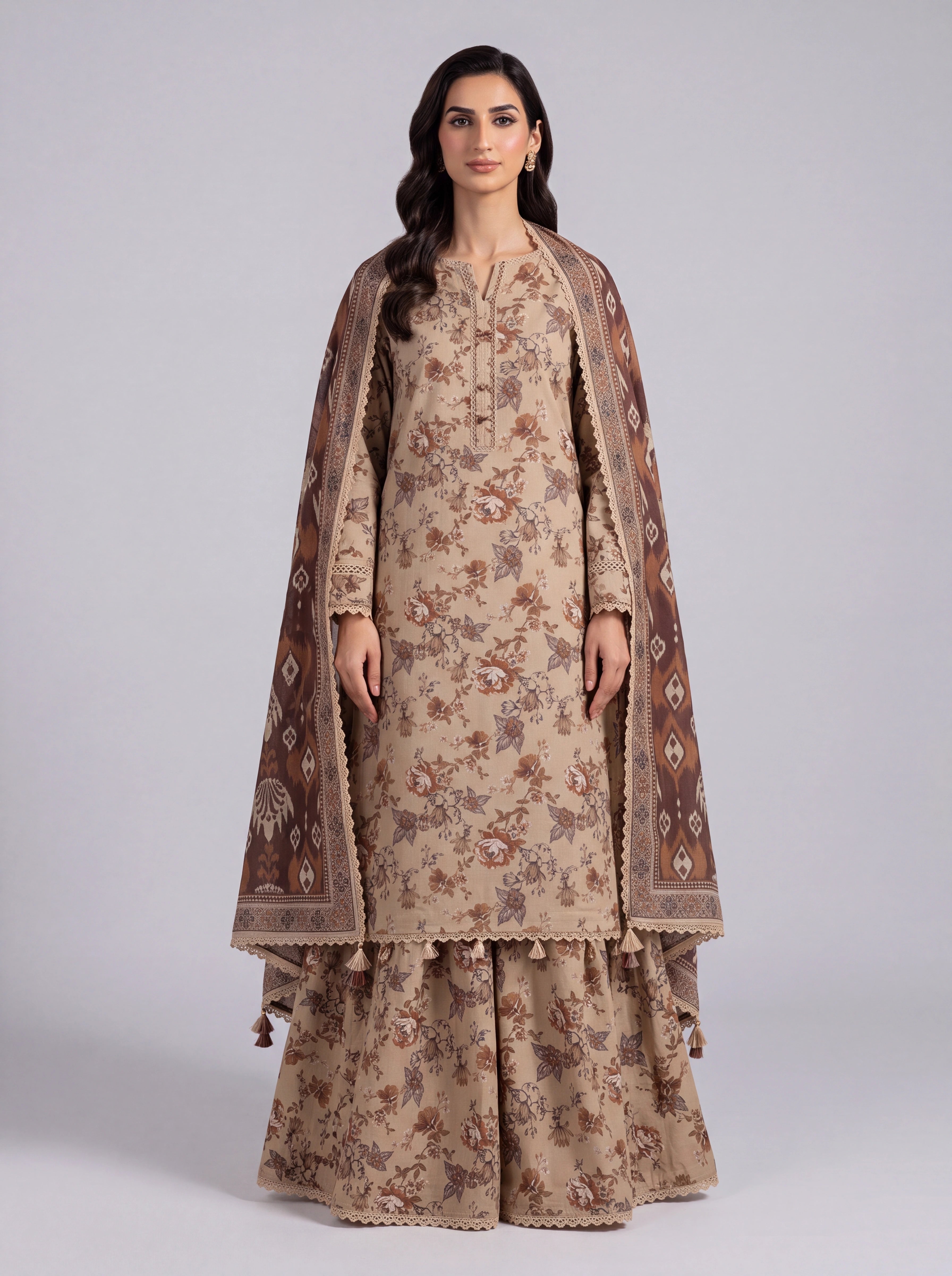 BAHAR 3 PIECE - PRINTED LAWN SUIT Unstitched 020