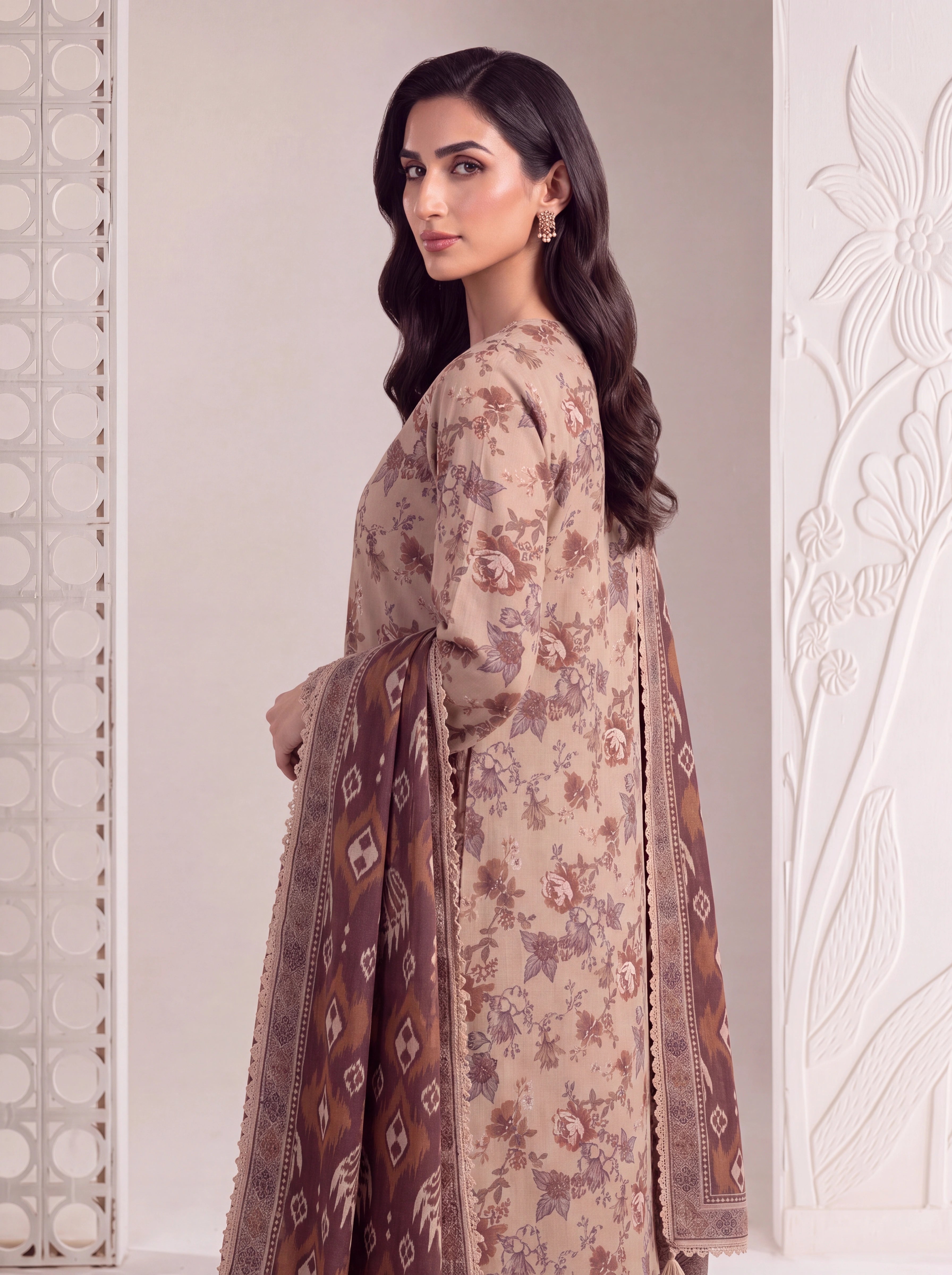 BAHAR 3 PIECE - PRINTED LAWN SUIT Unstitched 020