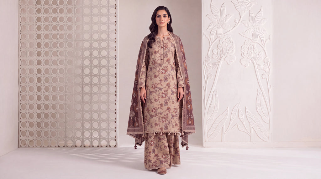 BAHAR 3 PIECE - PRINTED LAWN SUIT Unstitched 020