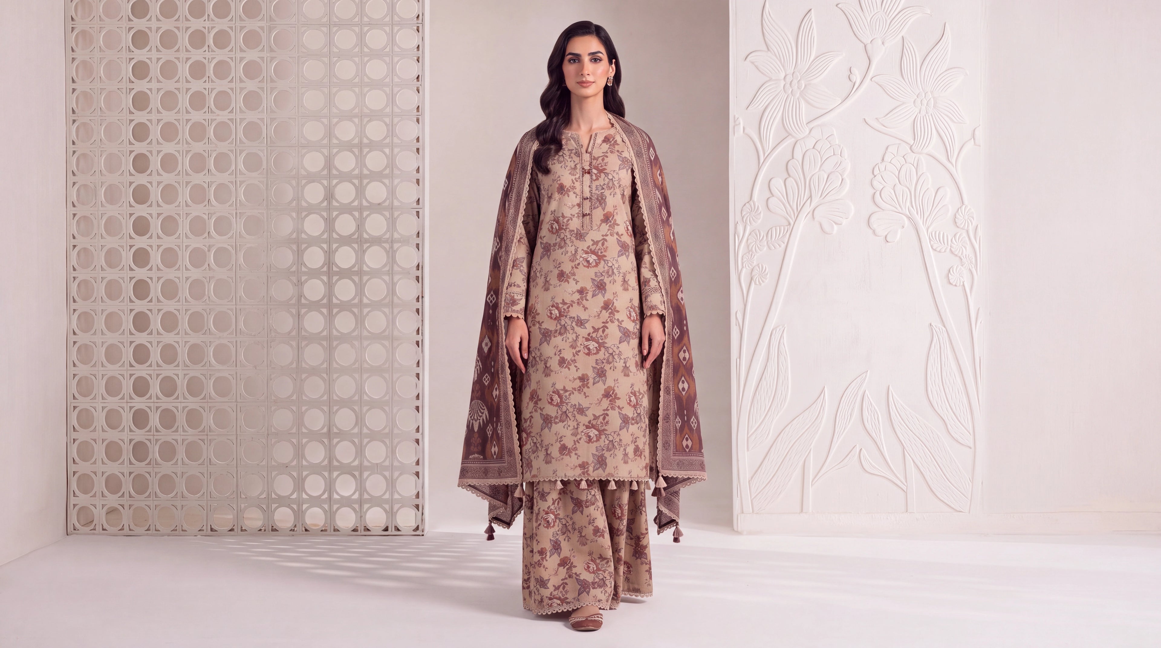 BAHAR 3 PIECE - PRINTED LAWN SUIT Unstitched 020