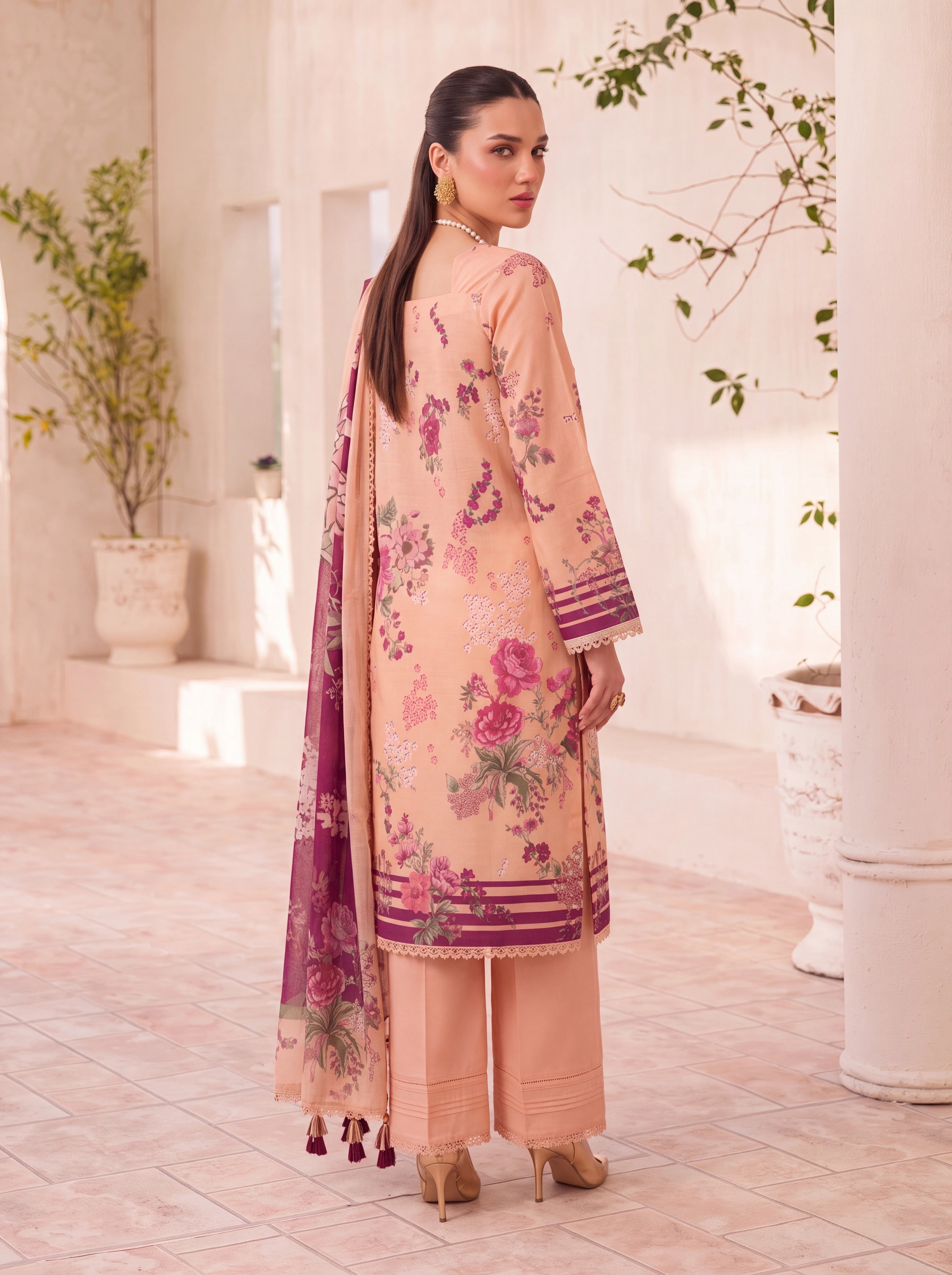 BISMIL 3 PIECE - PRINTED LAWN SUIT Unstitched