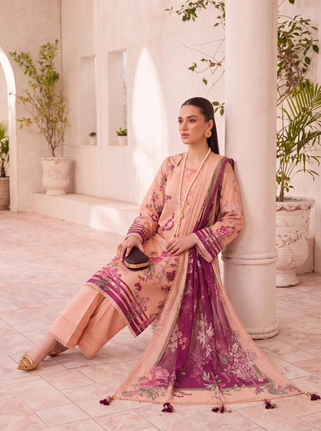 BISMIL 3 PIECE - PRINTED LAWN SUIT Unstitched