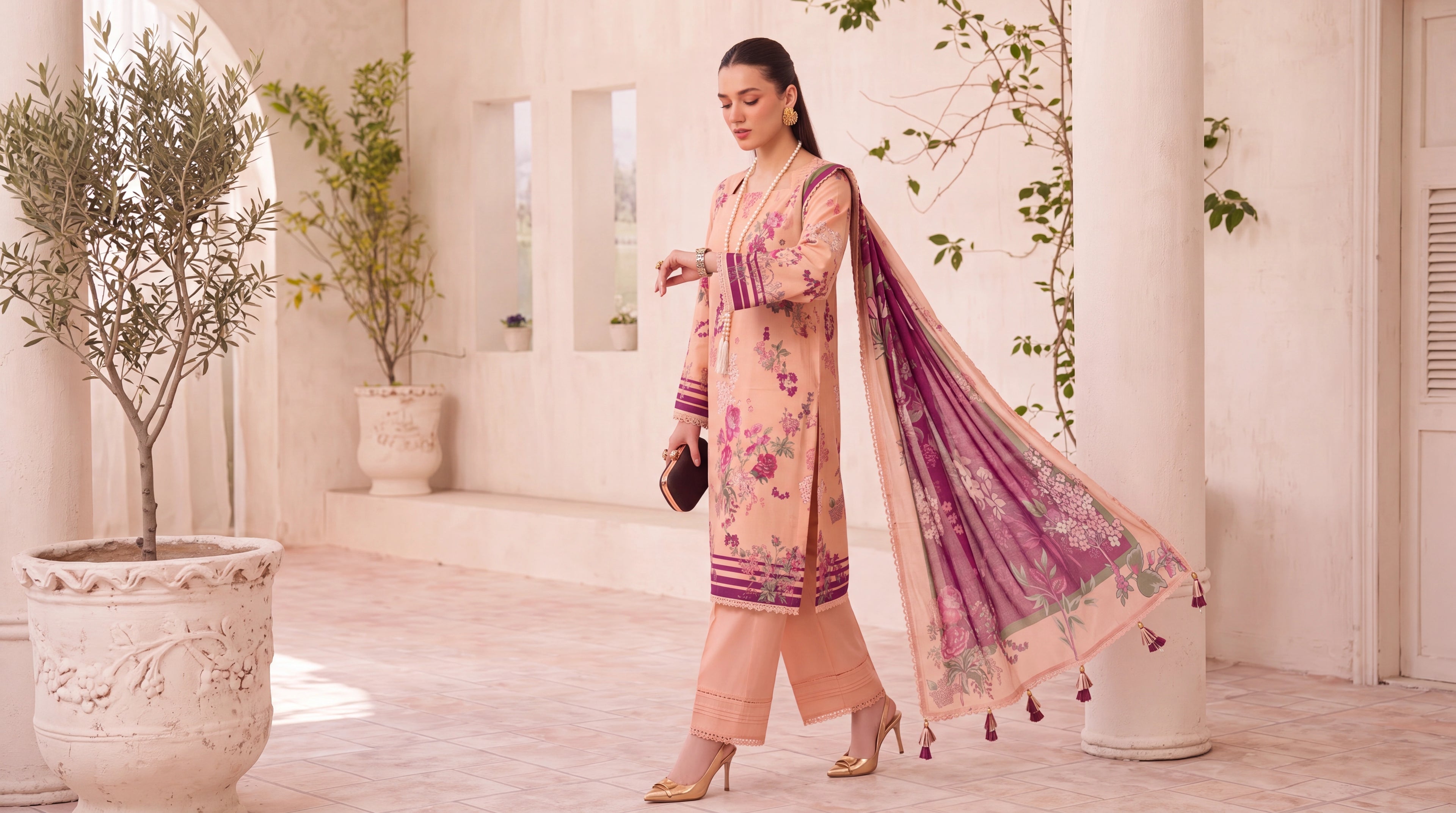BISMIL 3 PIECE - PRINTED LAWN SUIT Unstitched
