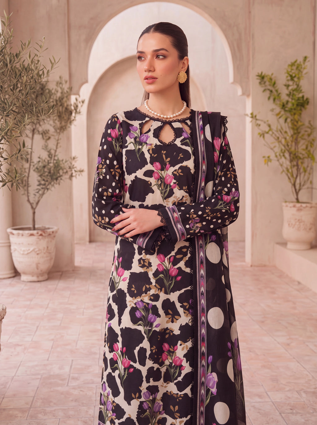 BISMIL 3 PIECE - PRINTED LAWN SUIT Unstitched