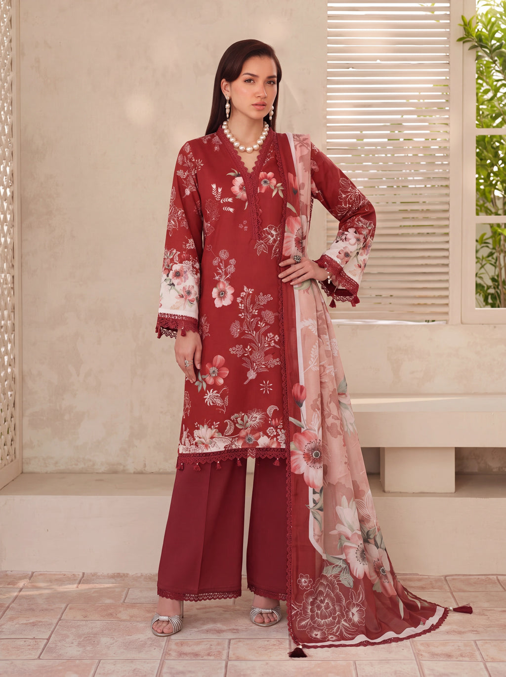 BISMIL 3 PIECE - PRINTED LAWN SUIT Unstitched