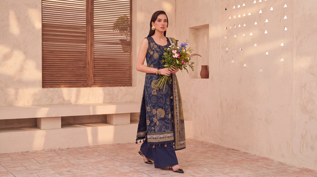 BISMIL 3 PIECE - PRINTED LAWN SUIT Unstitched