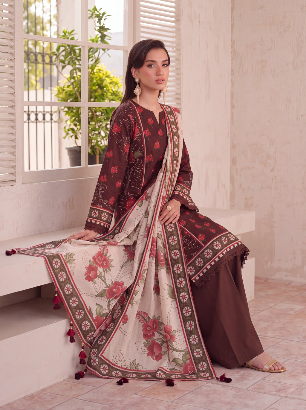 BISMIL 3 PIECE - PRINTED LAWN SUIT Unstitched