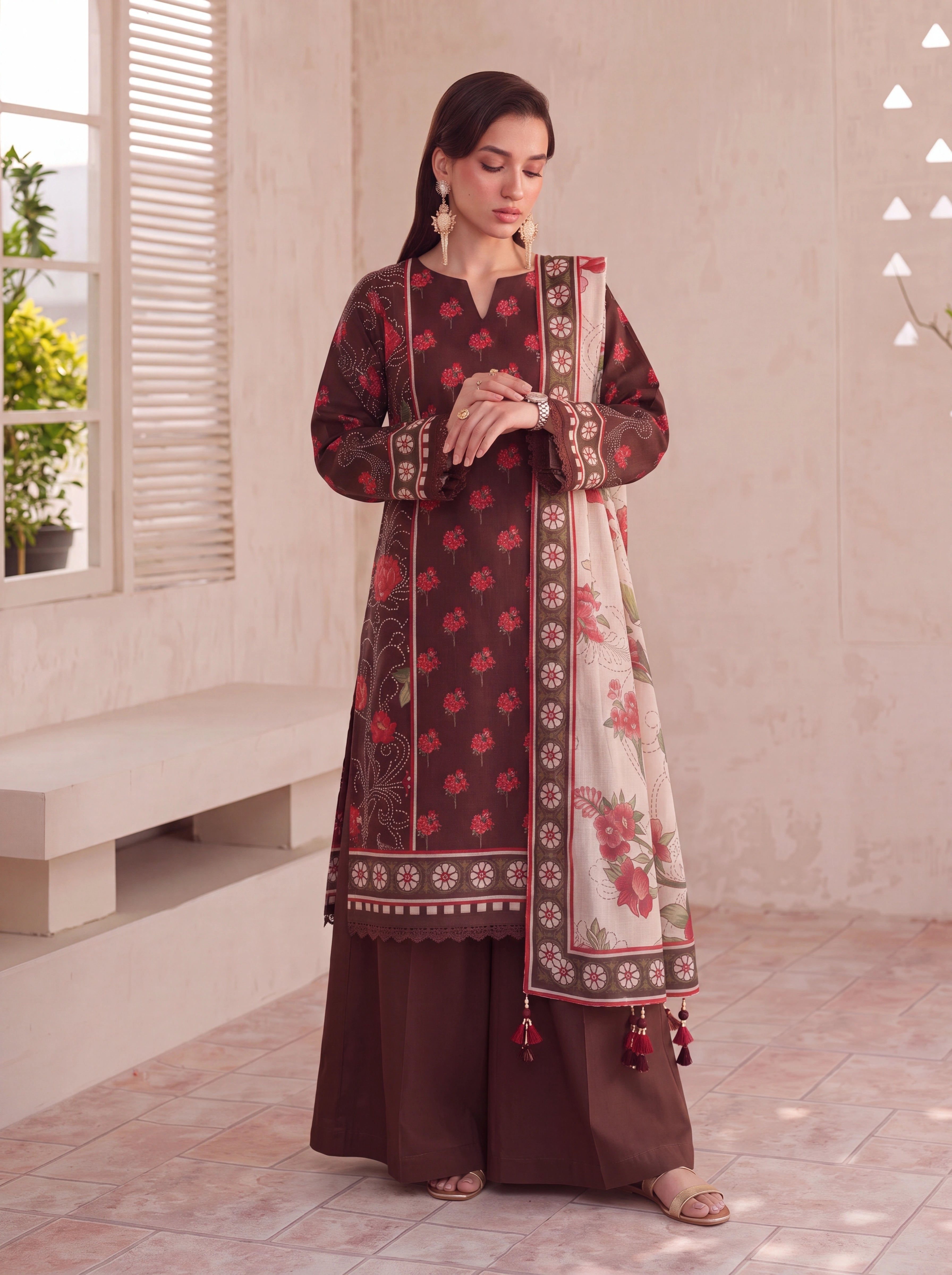 BISMIL 3 PIECE - PRINTED LAWN SUIT Unstitched