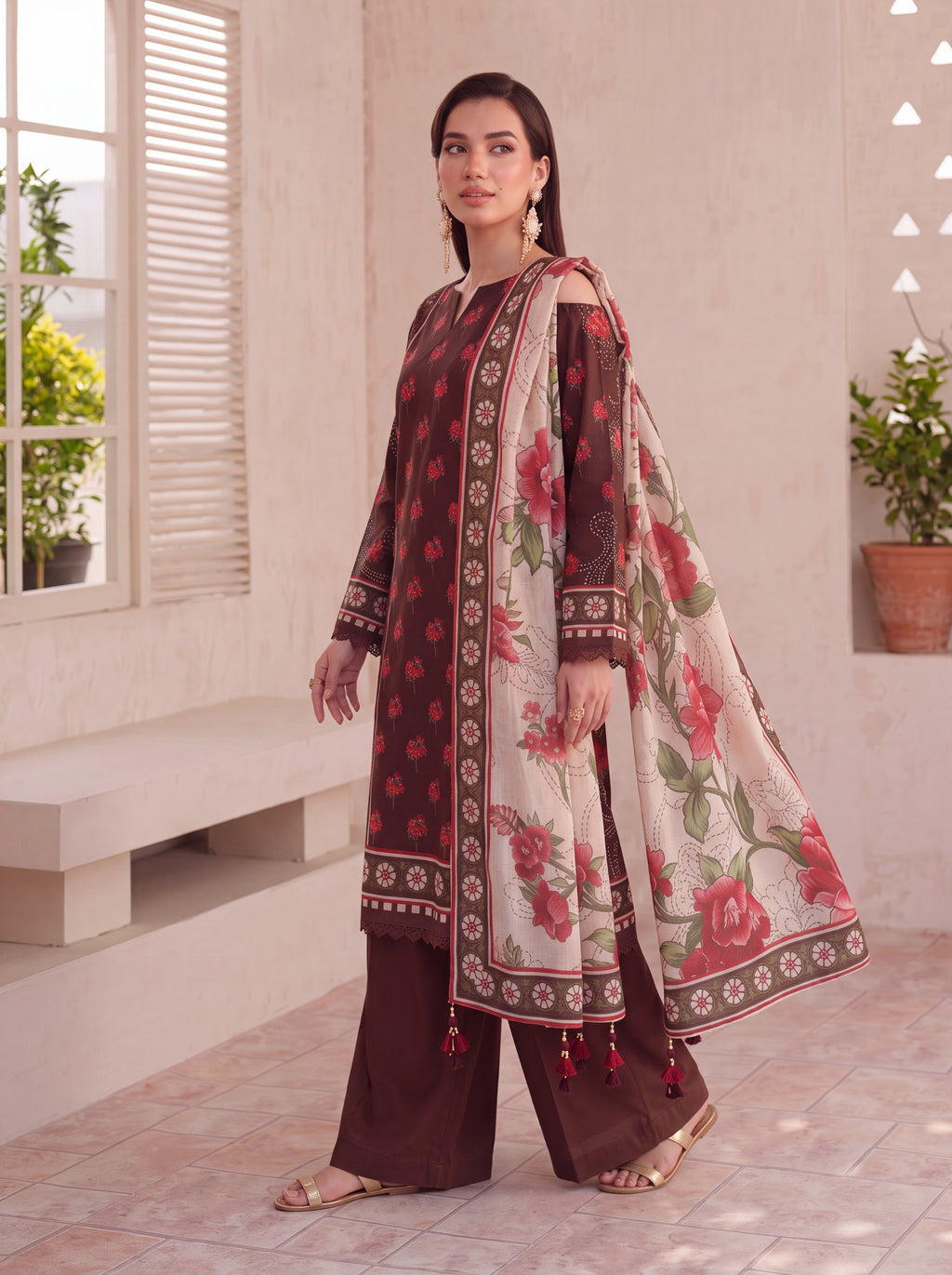 BISMIL 3 PIECE - PRINTED LAWN SUIT Unstitched