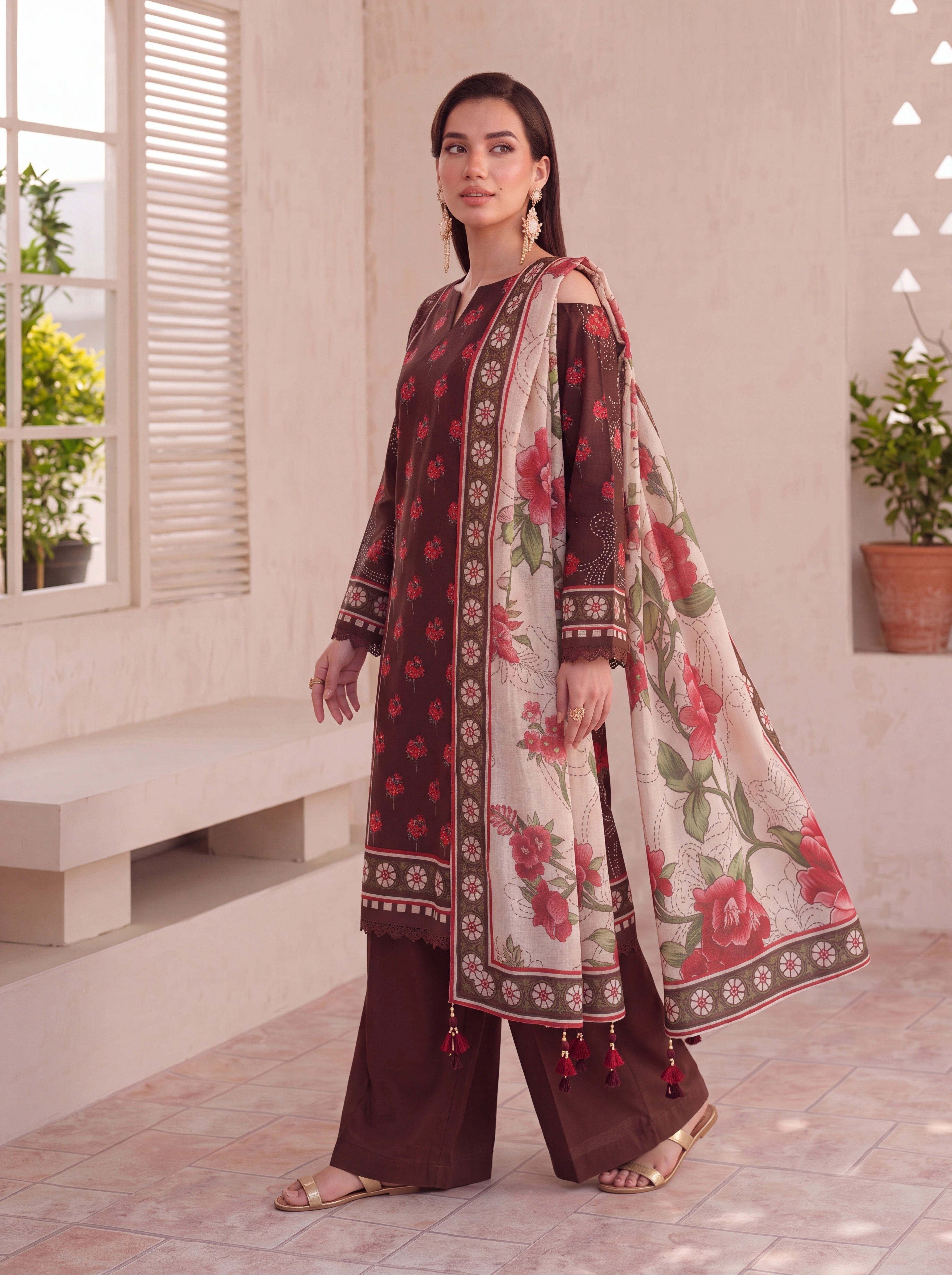 BISMIL 3 PIECE - PRINTED LAWN SUIT Unstitched