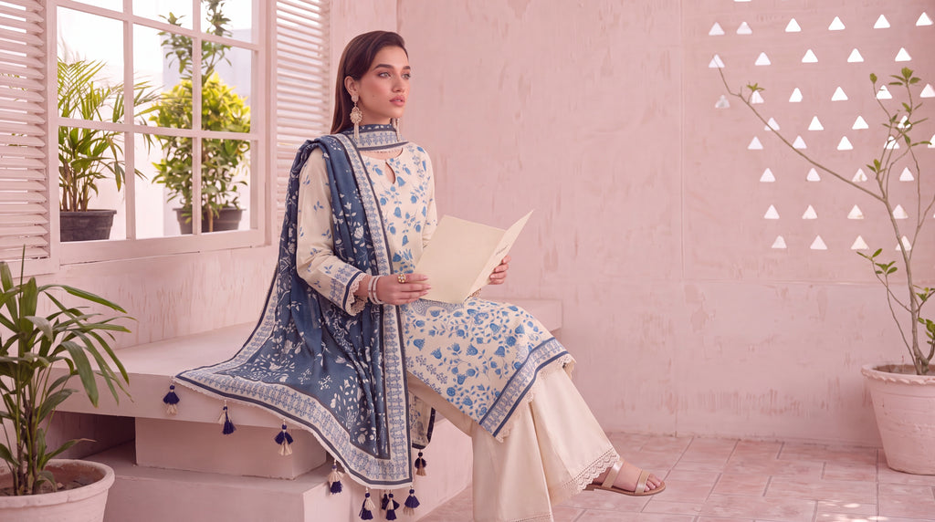 BISMIL 3 PIECE - PRINTED LAWN SUIT Unstitched