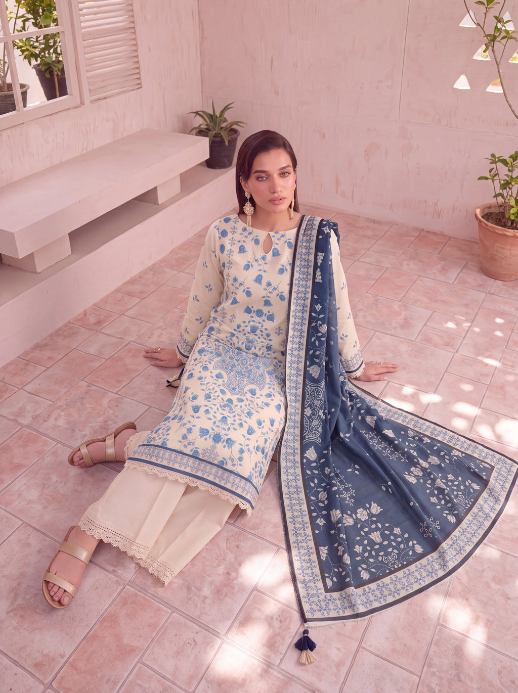 BISMIL 3 PIECE - PRINTED LAWN SUIT Unstitched